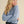 Wavy Knit Pullover- Blue