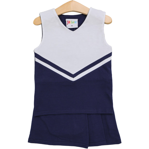 Cheer Uniform Skort Set- Navy/White