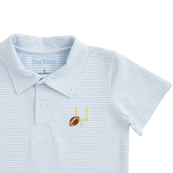 Game Day Polo- Light Blue