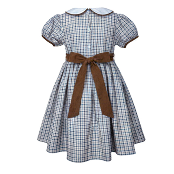 Blue/Khaki Plaid Dress
