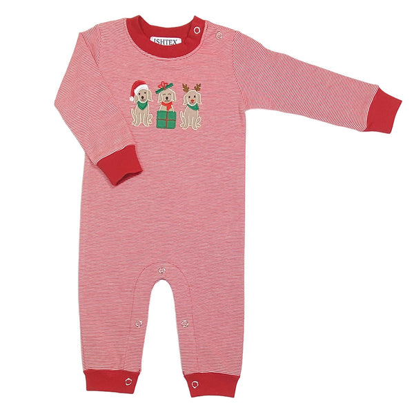Christmas Dog Trio Boy Romper