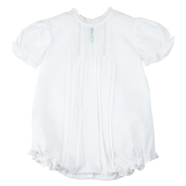 Pintucks & Lace Bubble- White