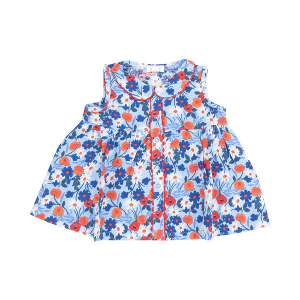 Poppy Days Pan Collar W/ Ric Rac Trim Dress