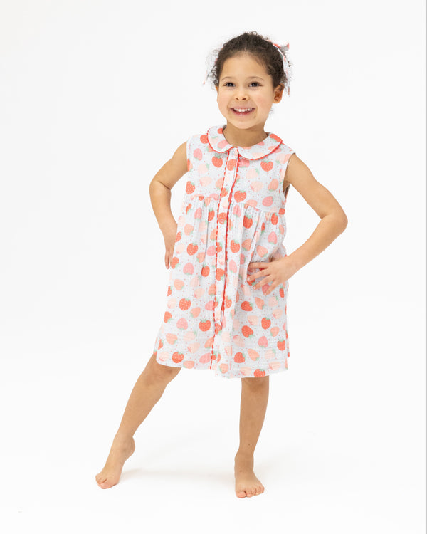 Strawberry Bliss Jill Dress Sleeveless W/ Bloomer
