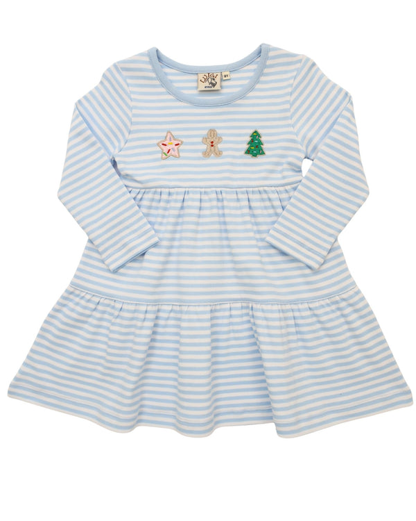 Christmas Cookies Tiered LS Dress