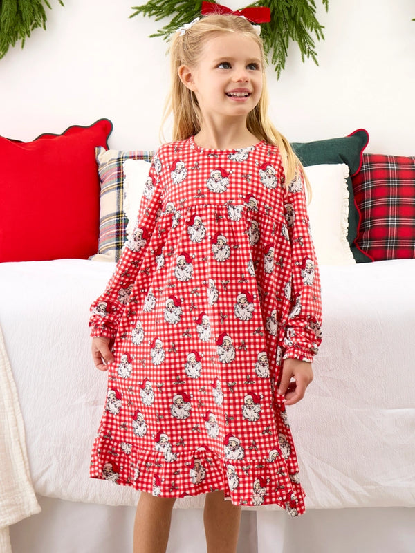 Dear Santa Pajama Nightgown- Red