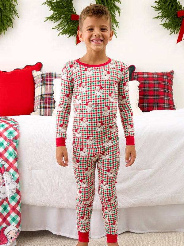 Dear Santa LS Pajama Set- Red & Green