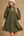 High Neck Jacquard Dress- Olive