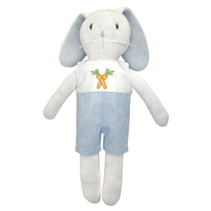 Knit Bunny Doll with Embroidered Romper