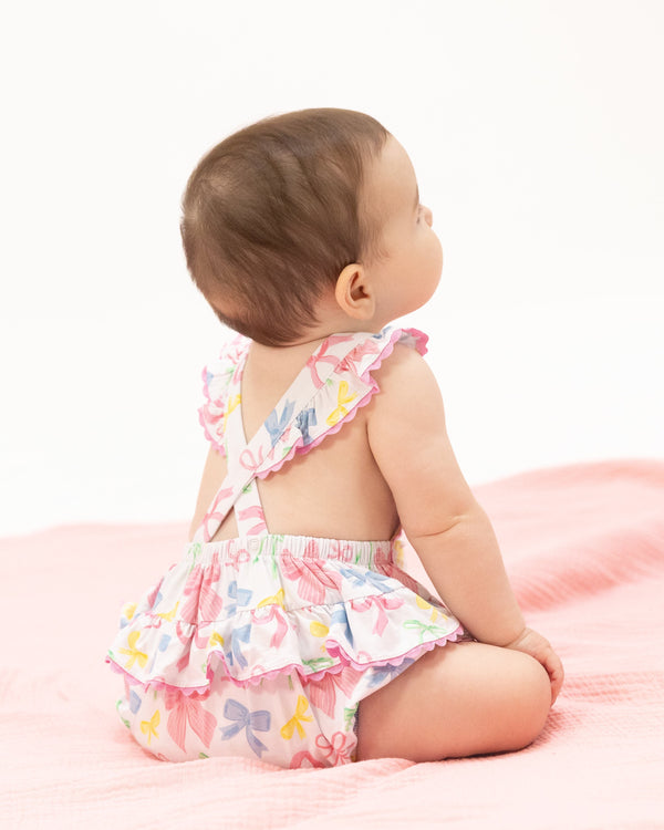 Sweet Bows Ric Rac Ruffle Sunsuit