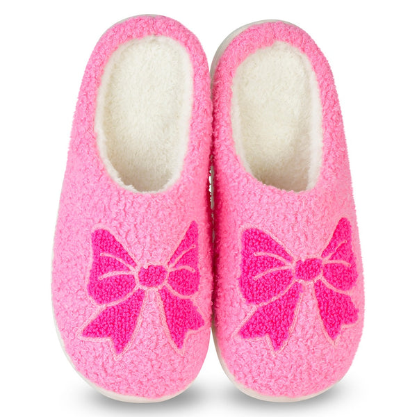 Pink Cozy Bows Slippers