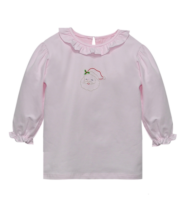 Evelyn Blouse- Pink Santa
