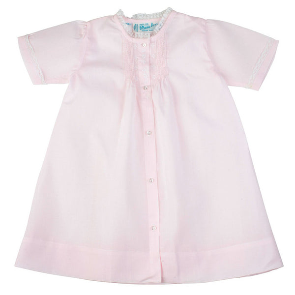 Embroidered Folded Daygown- Pink