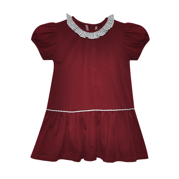 Crimson/Gray Dress