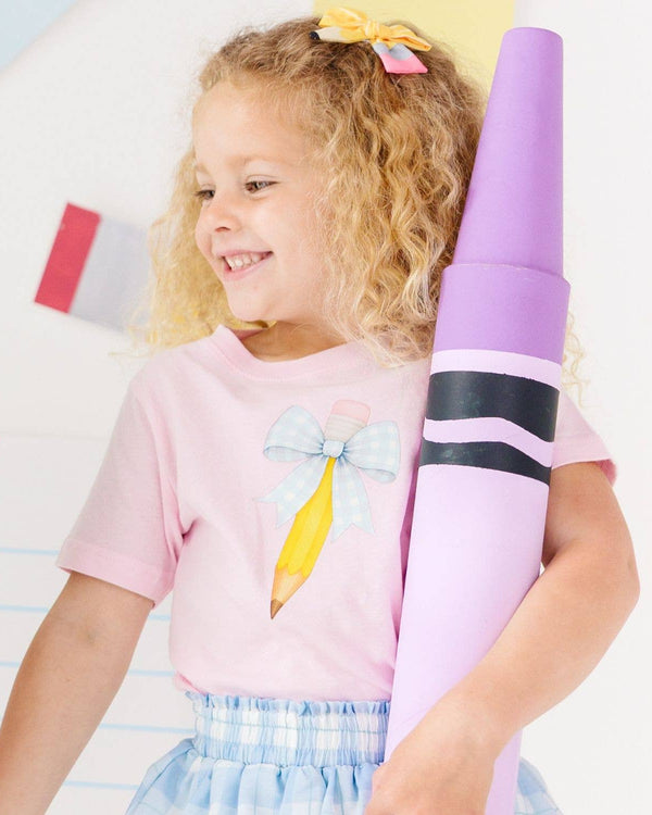 School Days Pencil Bow Clip Set