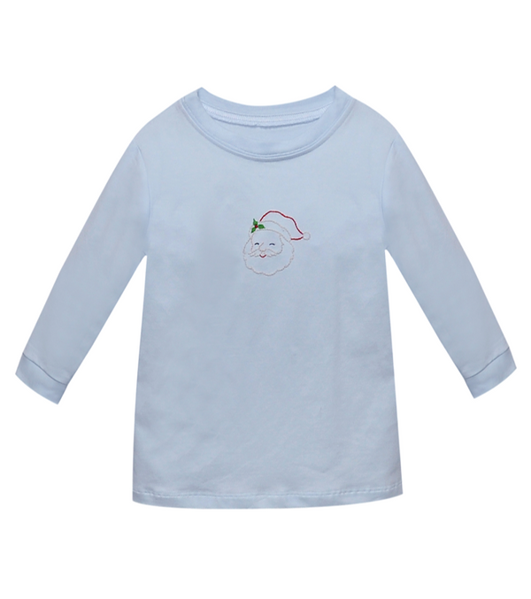 Forest Shirt- Blue Santa
