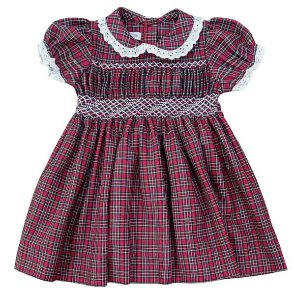 Smocked Polly Dress- Holiday Plaid