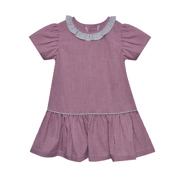 Garnet/Black Ruffle Dress
