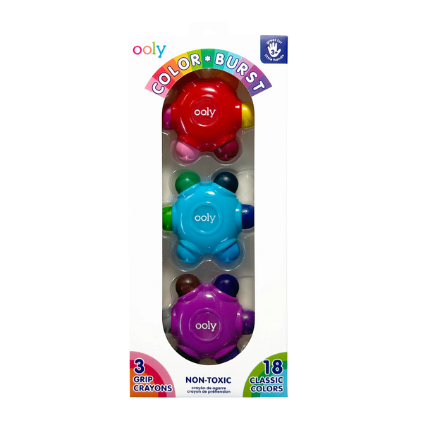 Grip Crayons (Set of 3 / 18 Classic Colors)