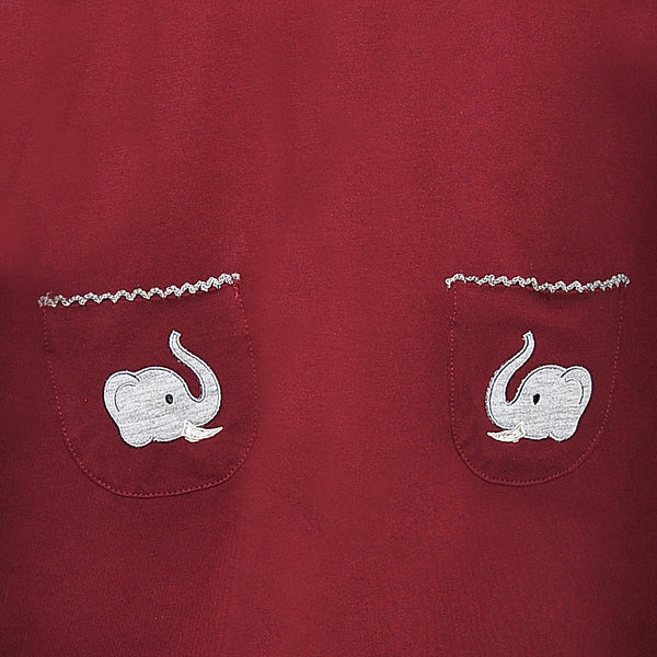 Elephant Crimson/Gray Ruffle Bubble