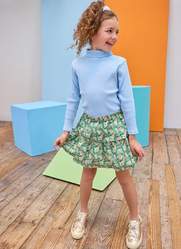 Two-Tiered Circle Skort- Greenwich Garden Green