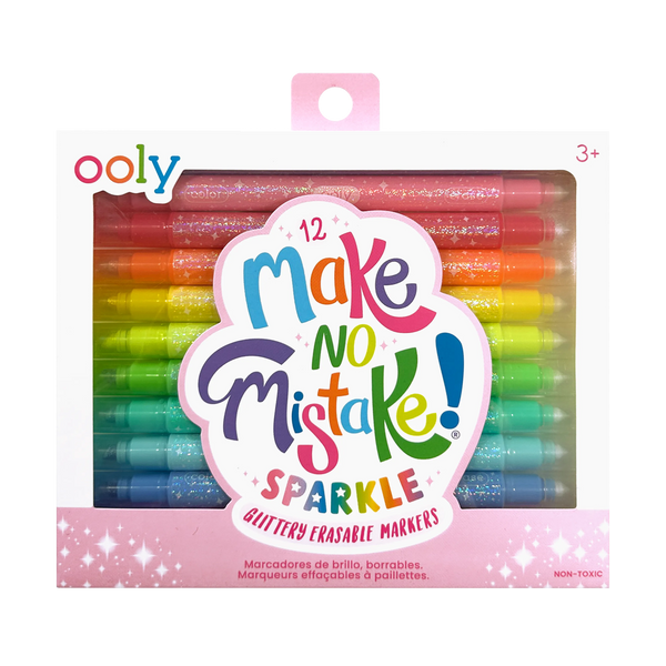 Make no Mistake! Glittery Erasable Markers- Set of 12