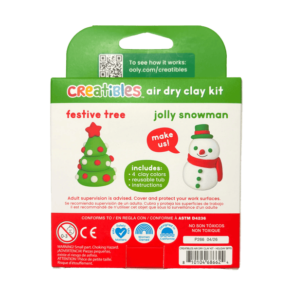 Creatibles: Air Dry Clay Kit- Holiday BFFs