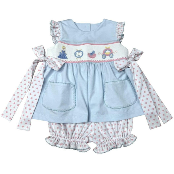 Fairy Tale Smocked Tie Bloomer Set