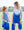 We've Got Spirit Bow Back Short Set- Royal Blue Stripe