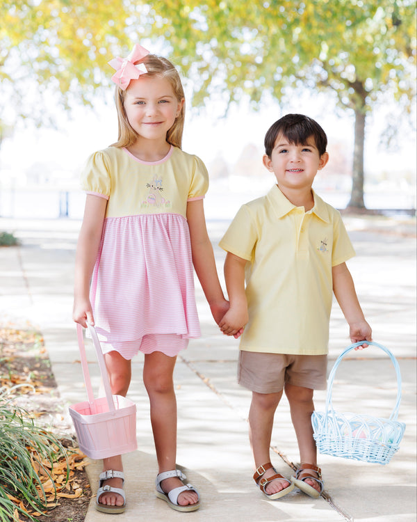 Hoppin' Down The Bunny Trail Scallop Short Set