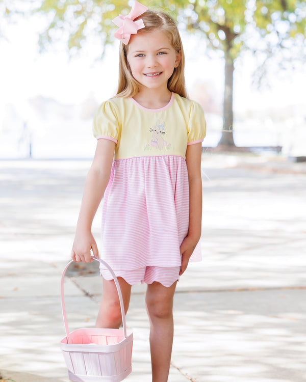 Hoppin' Down The Bunny Trail Scallop Short Set