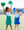 Cheer Uniform Skort Set- Royal/White
