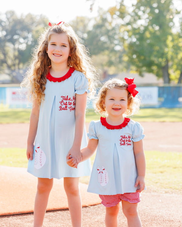 Take Me Out To The Ball Game Pleat Dress