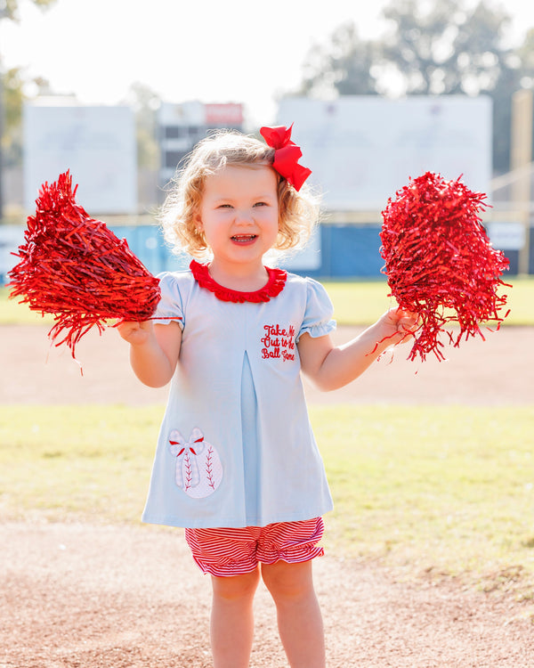 Take Me Out To The Ball Game Pleat Bloomer Set