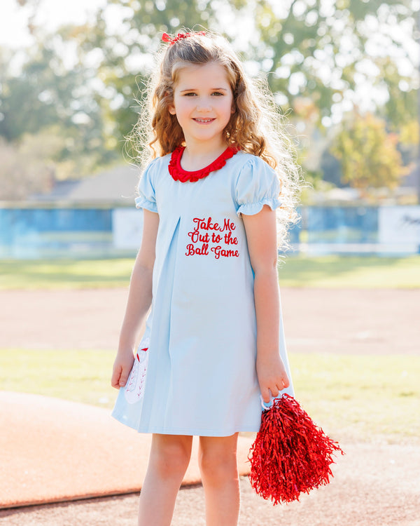 Take Me Out To The Ball Game Pleat Dress