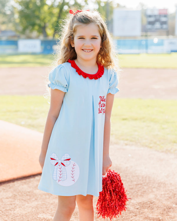 Take Me Out To The Ball Game Pleat Dress
