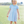 Stand Up and Holler Pleat Dress- Light Blue Stripe