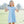 Stand Up and Holler Pleat Dress- Light Blue Stripe