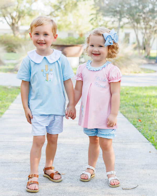 He Is Risen Pleat Bloomer Set