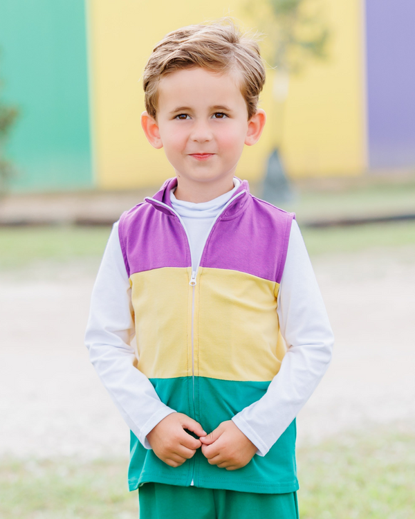 Mardi Gras Colorblock Vest