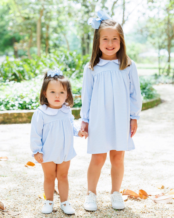 Lottie Dress - Light Blue Stripe