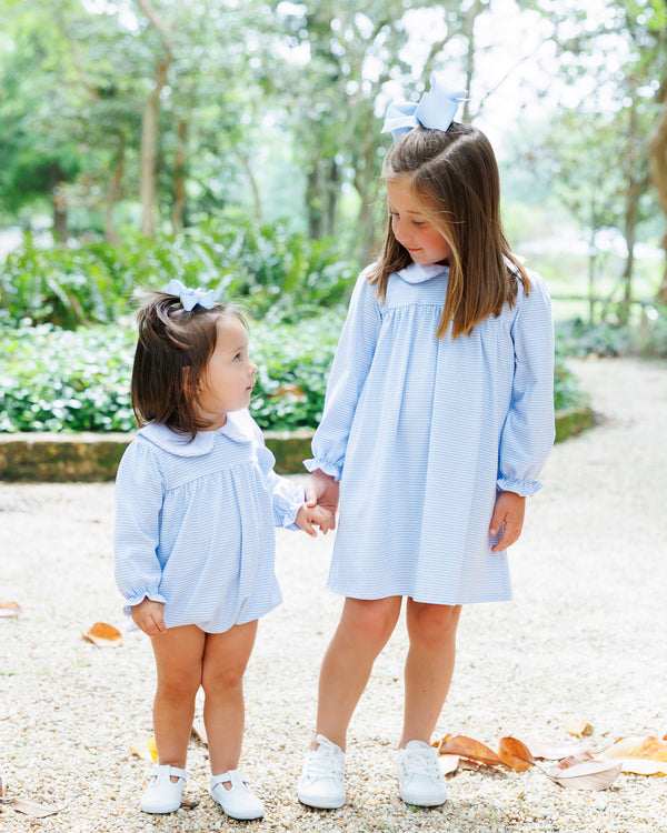 Lottie Dress - Light Blue Stripe