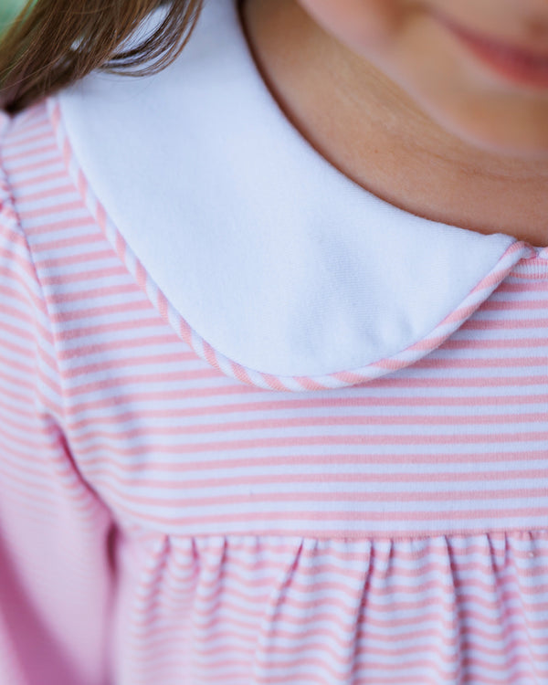 Lottie Dress - Light Pink Stripe