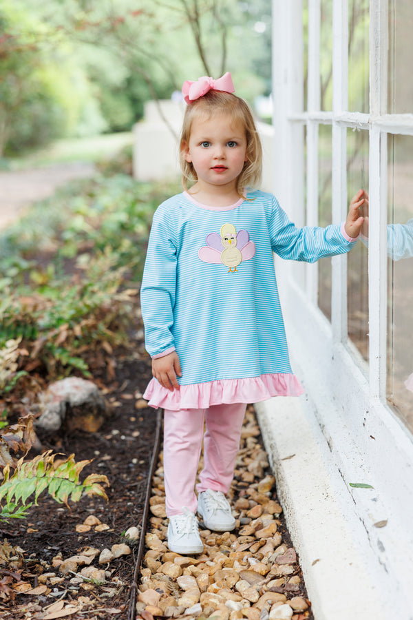 Pastel Turkey Ruffle Pant Set