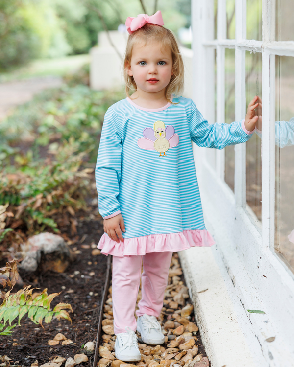 Pastel Turkey Ruffle Pant Set