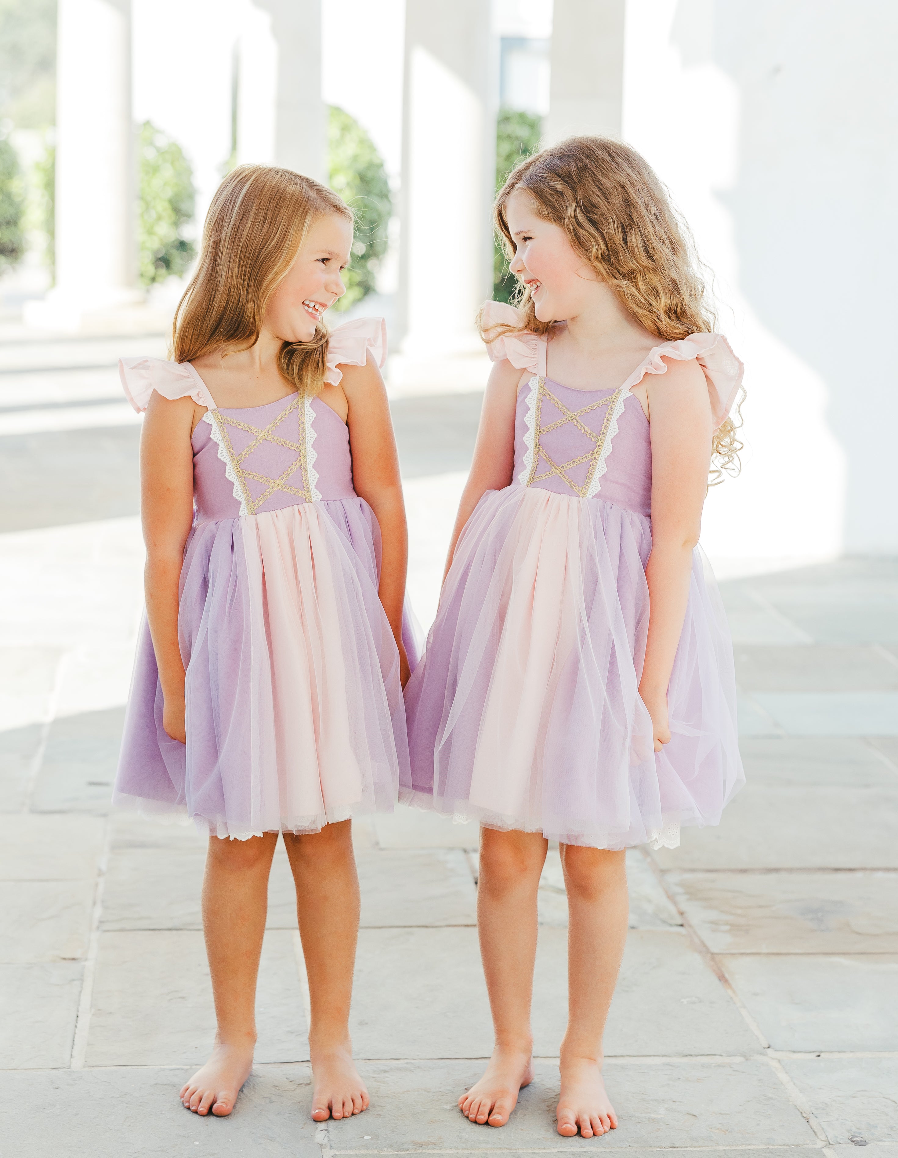 purple and pink princess dress Princess Ball Gown Straps Lilac Long Prom Dress Party Dress PG824 US8 / Purple