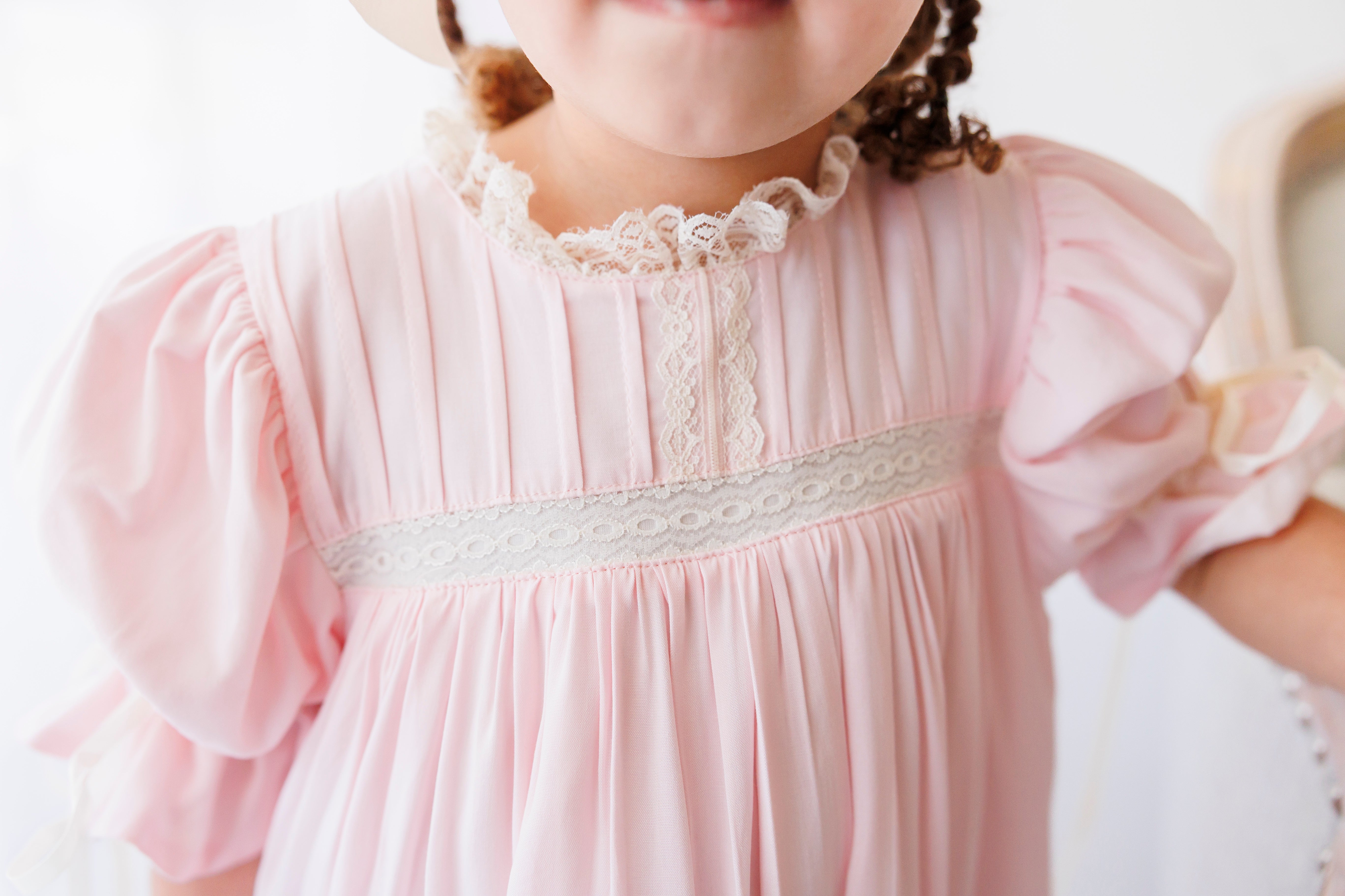 light pink smock dress Pretty In Pink Stripe Smocked Bow Dress by Classic Whimsy - Girls Dresses