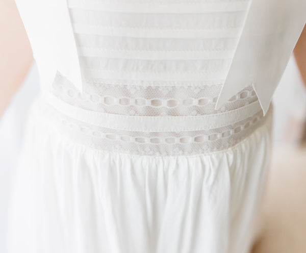 Sleeveless Off White Heirloom Dress
