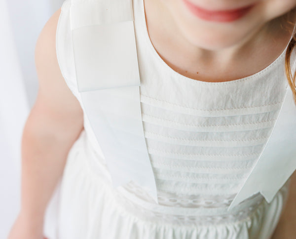 Sleeveless Off White Heirloom Dress