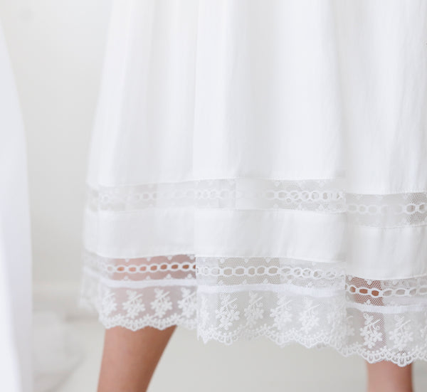 Sleeveless Off White Heirloom Dress